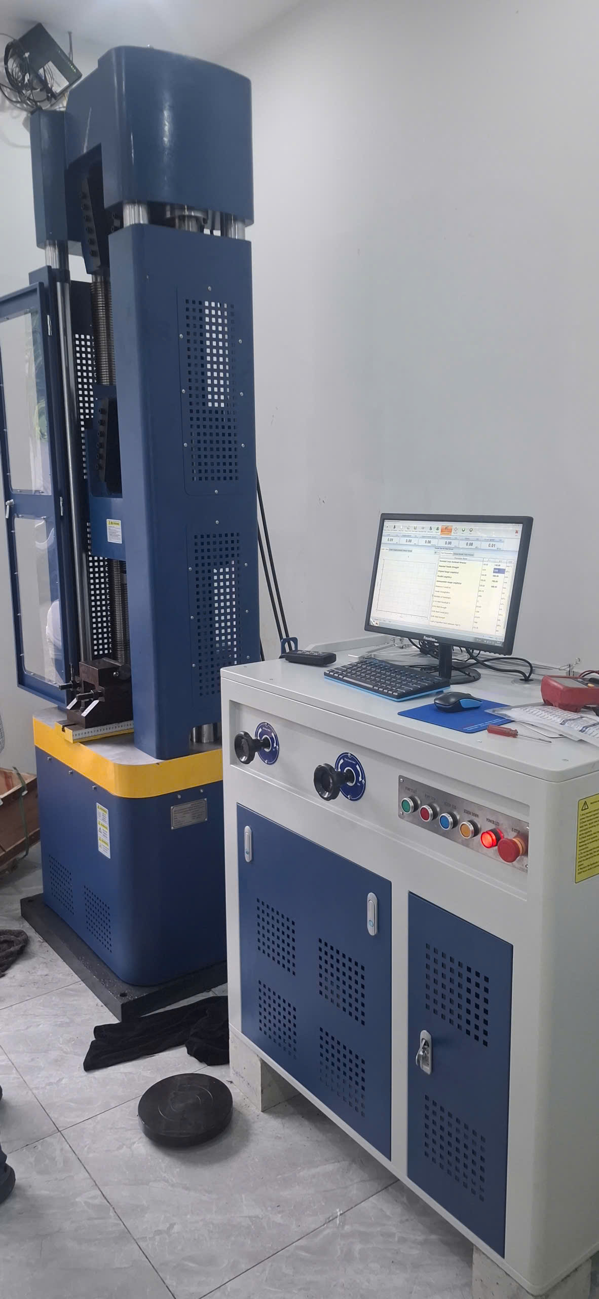 Máy kéo, nén cáp, thép vạn năng 100KN kết nối máy tính PC, điều khiển bằng van thuỷ lực (Bản cao cấp, ngàm kẹp dài, công suất động cơ lớn) Model: WAH-1000BG Nhãn hiệu: Beijing - Hình ảnh 2