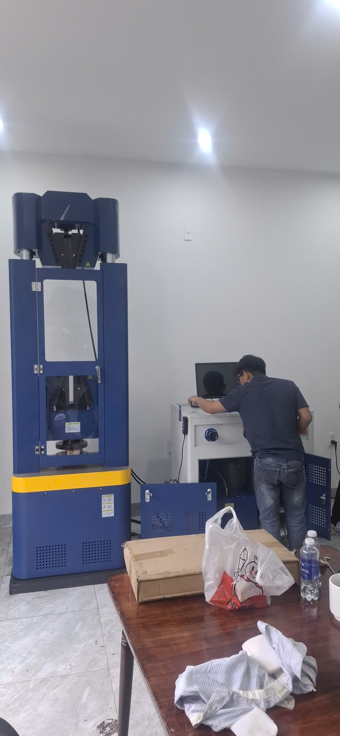 Máy kéo, nén cáp, thép vạn năng 100KN kết nối máy tính PC, điều khiển bằng van thuỷ lực (Bản cao cấp, ngàm kẹp dài, công suất động cơ lớn) Model: WAH-1000BG Nhãn hiệu: Beijing - Hình ảnh 6